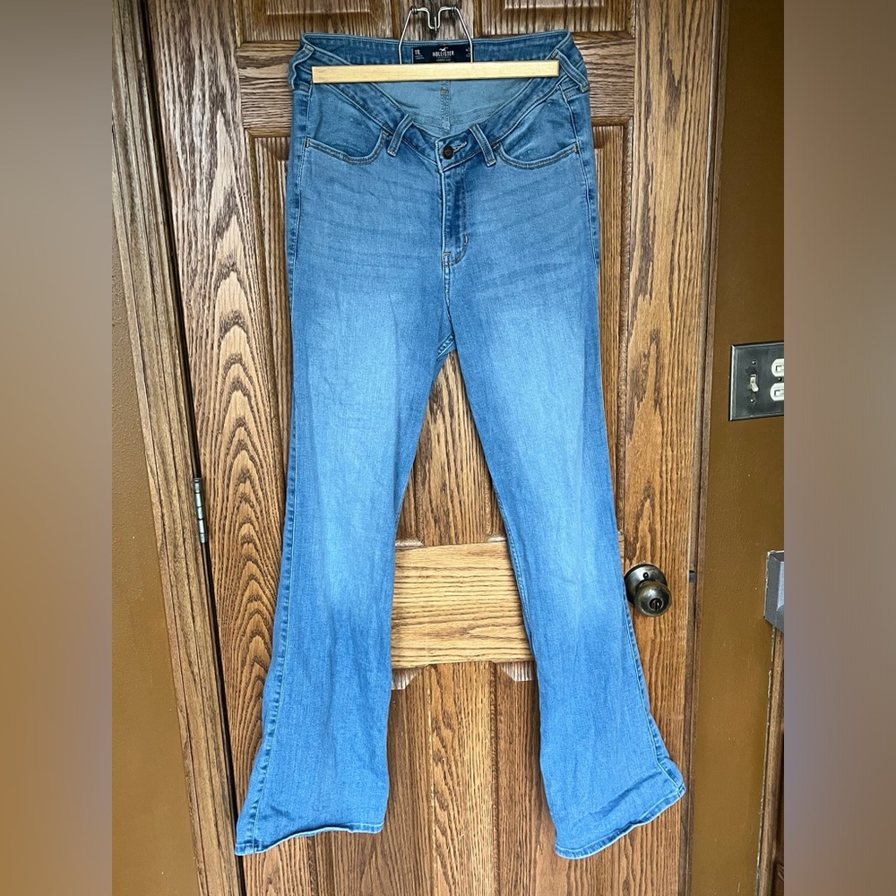 V rise flare jeans
